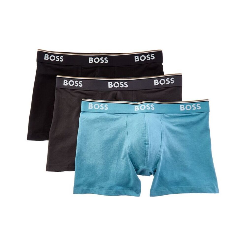 Hugo Boss Mens Boss Set Of 3 Boxer Brief, Multi